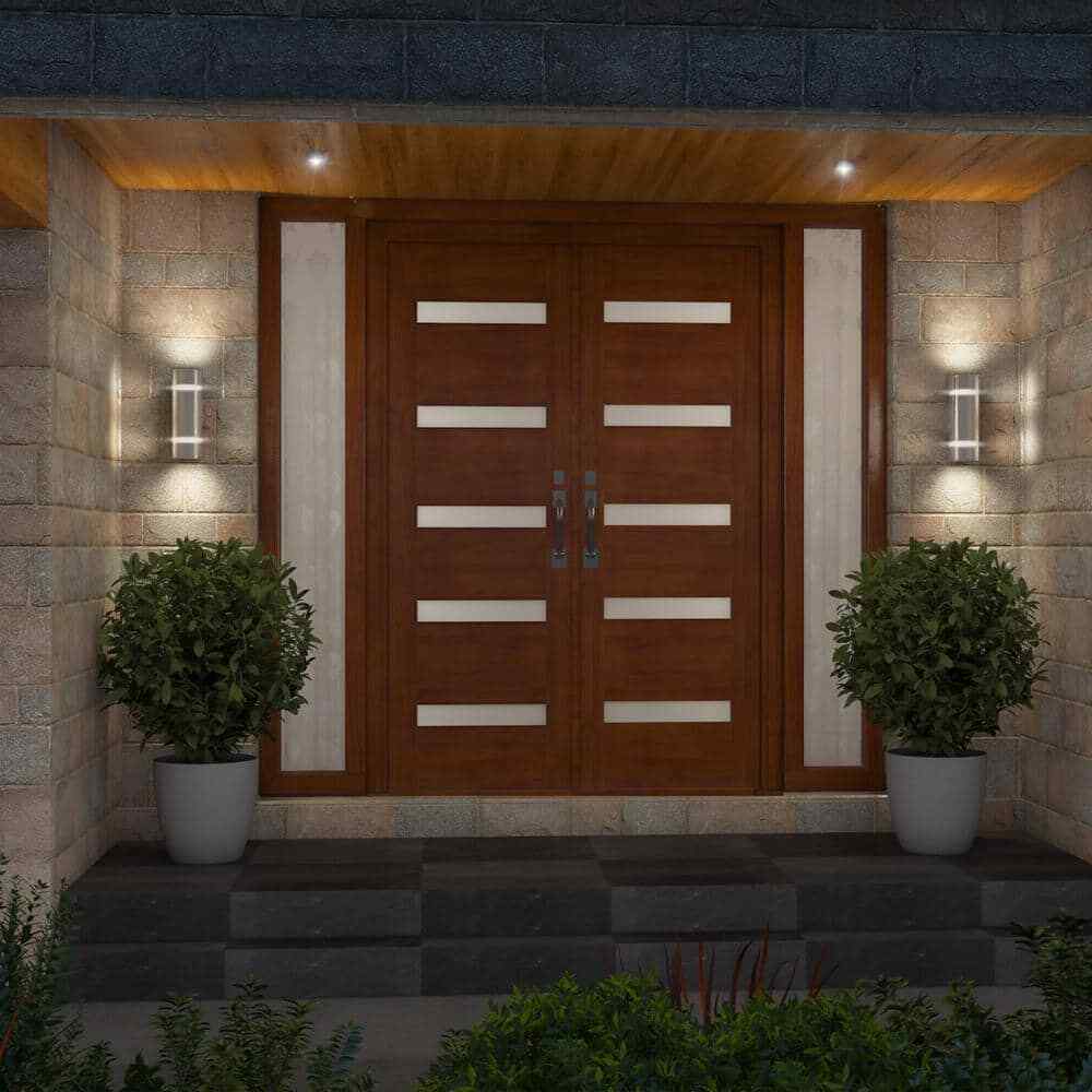 Artika 3-Way Stream Stainless Steel Modern Hardwired Light Cylinder Sconce