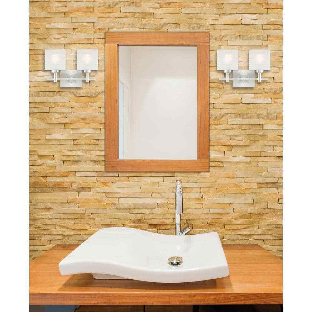 Westinghouse Alexander 2-Light Brushed Nickel Wall Mount Bath Light 6303900