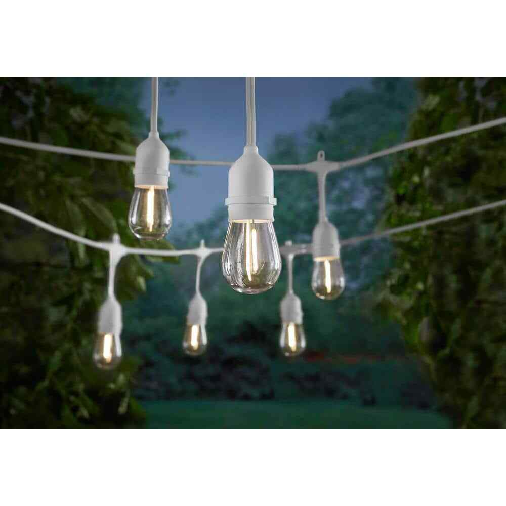 Hampton Bay 24 ft. 12-Light Plug-In Edison Bulb String Light