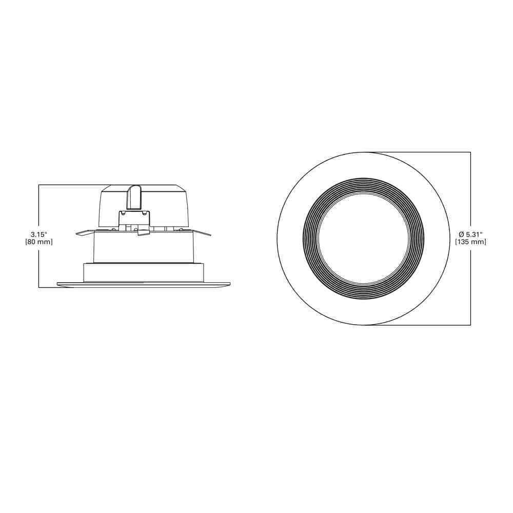 Halo 4 in. Selectable CCT Recessed Light Dimmable Retrofit Trim 4-Pack