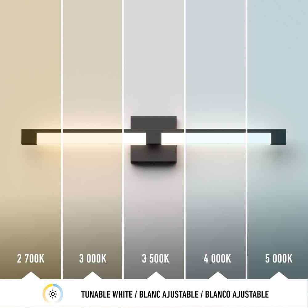 Artika Tivoli 27 in. Integrated LED Matte Black Vanity Light Bar Wall Fixture