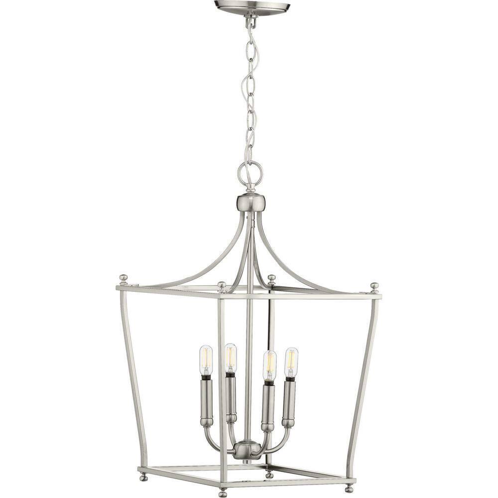 Progress Lighting Parkhurst 4-Light Brushed Nickel Foyer Pendant