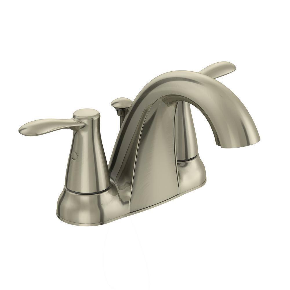 Glacier Bay Gable 4 in. Centerset 2-Handle Bathroom Faucet in Brushed Nickel
