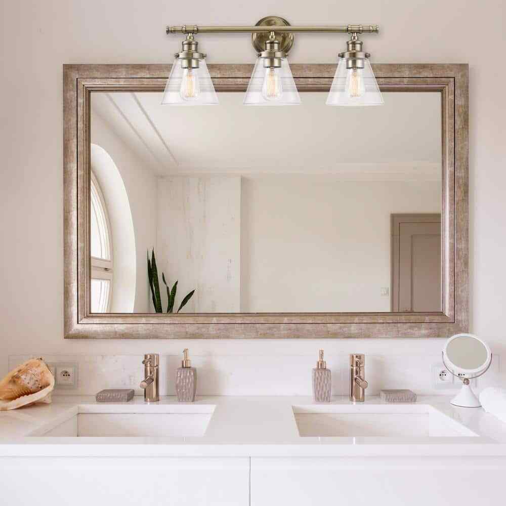 Globe Electric Parker 3-Light Brass 5-Piece All-In-One Bath Vanity Light Set