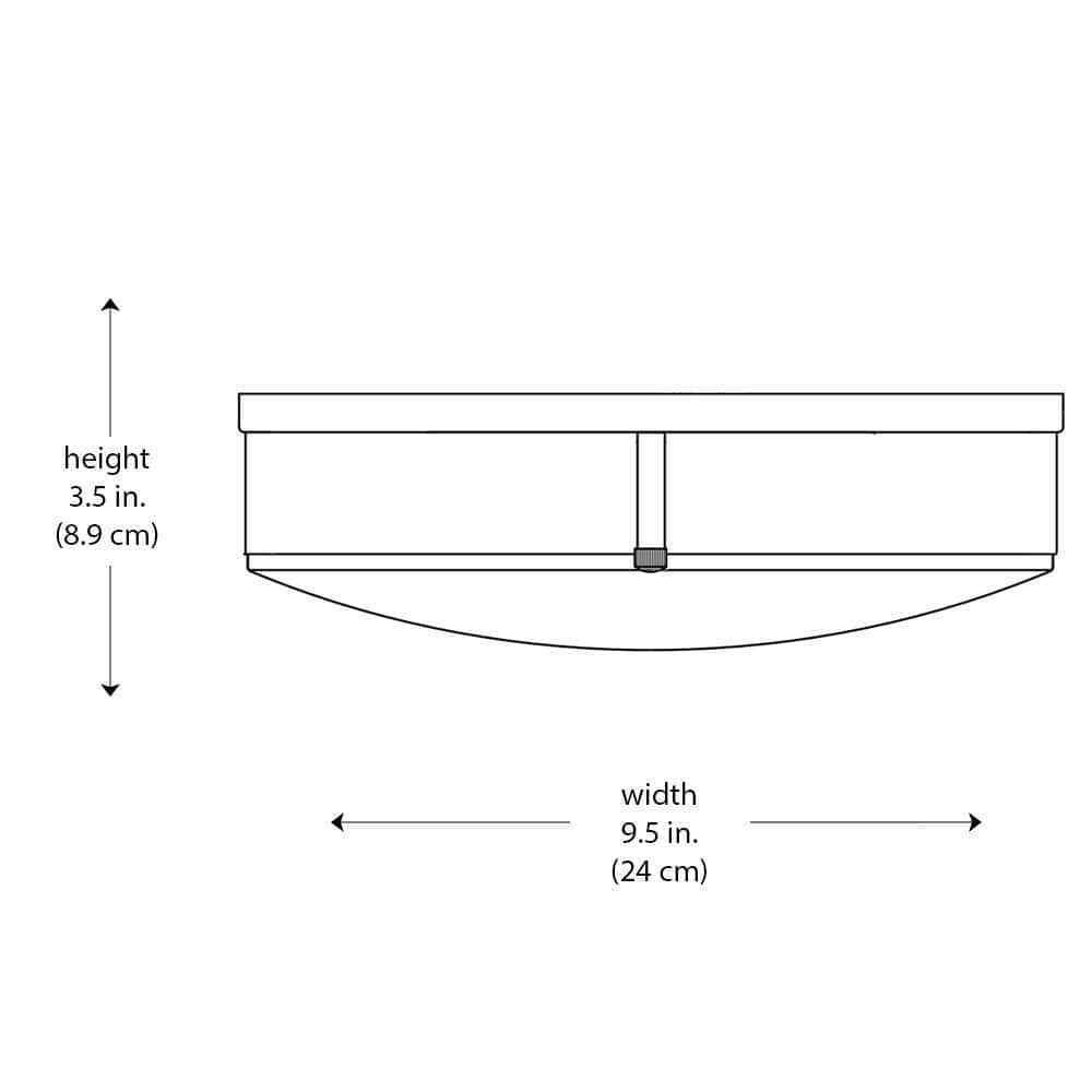 Bel Air Lighting Barnes 9.5 in.18-Watt Brushed Nickel Integrated LED Flush Mount