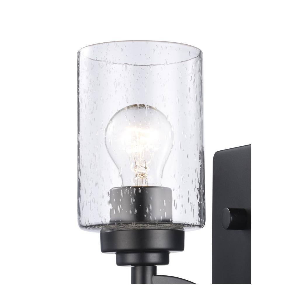 Bel Air Lighting Simi 1-Light Black Indoor Wall Sconce Light Fixture