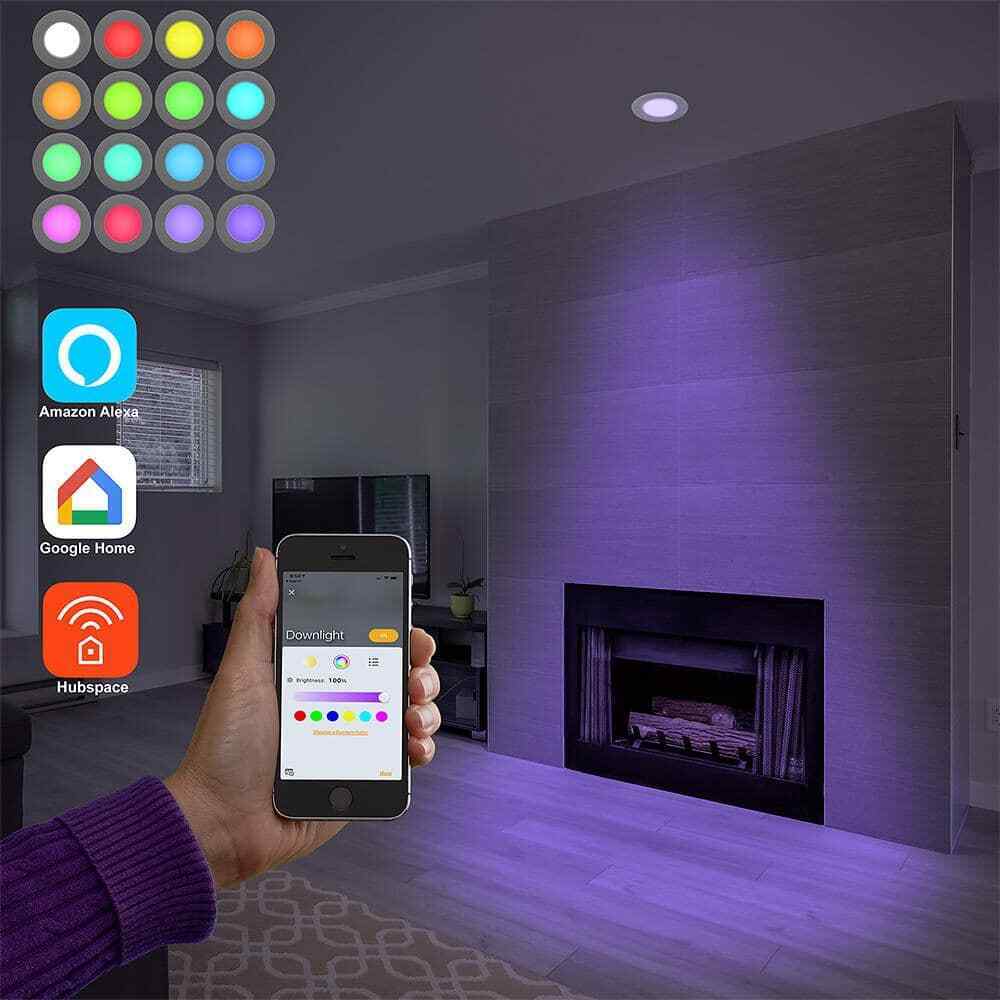 Commercial Electric 5 in./6 in. T20 Smart Color CCT LED Recessed Light Trim