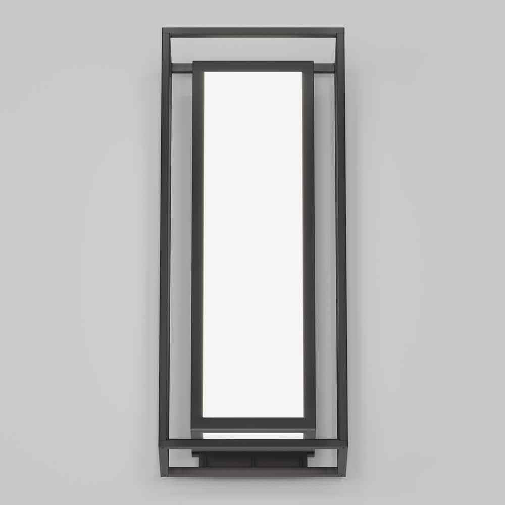 Artika Ghost Black Modern Integrated LED Outdoor Hardwired Light Lantern Sconce