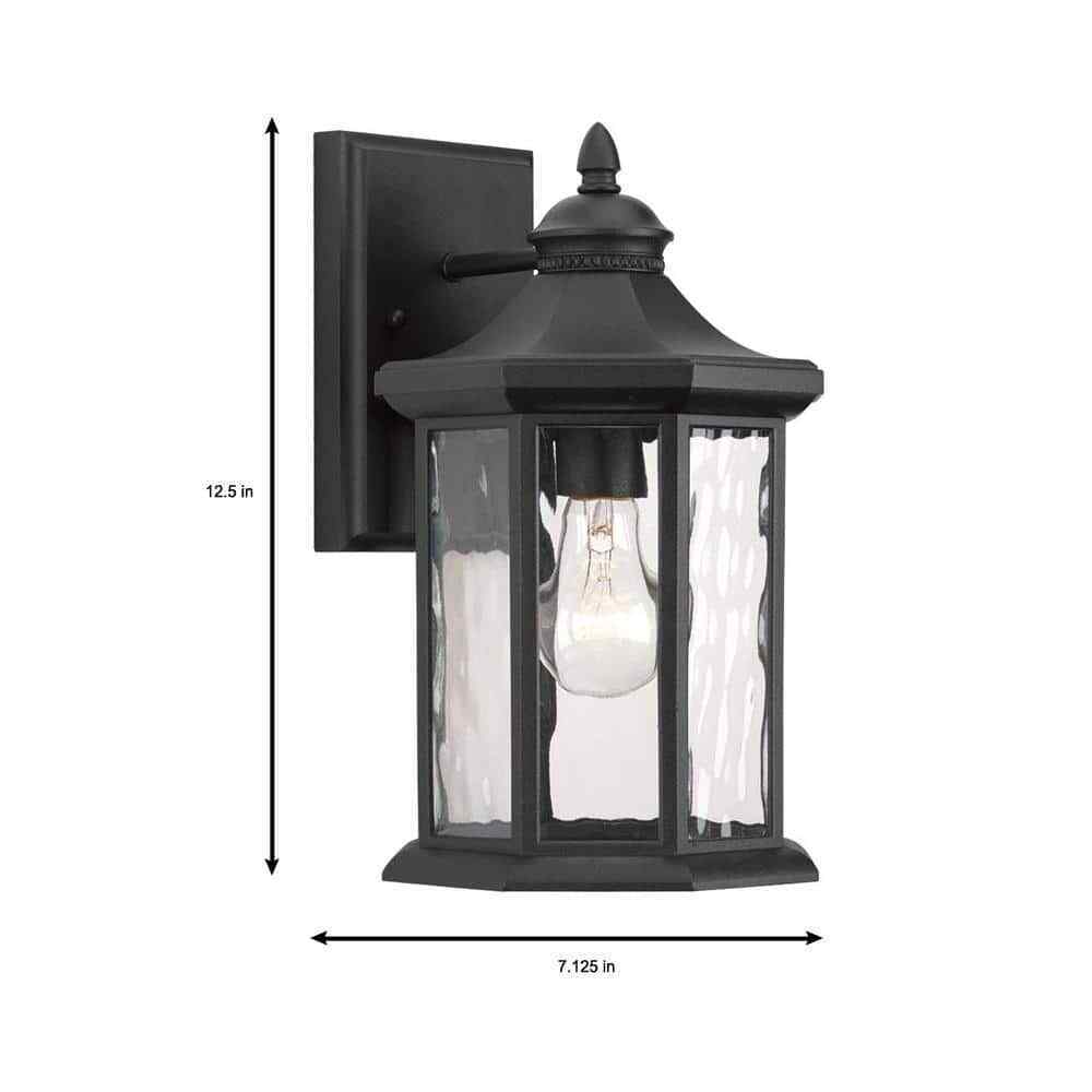 Progress Lighting Edition Collection Black Outdoor Medium Wall Lantern Light