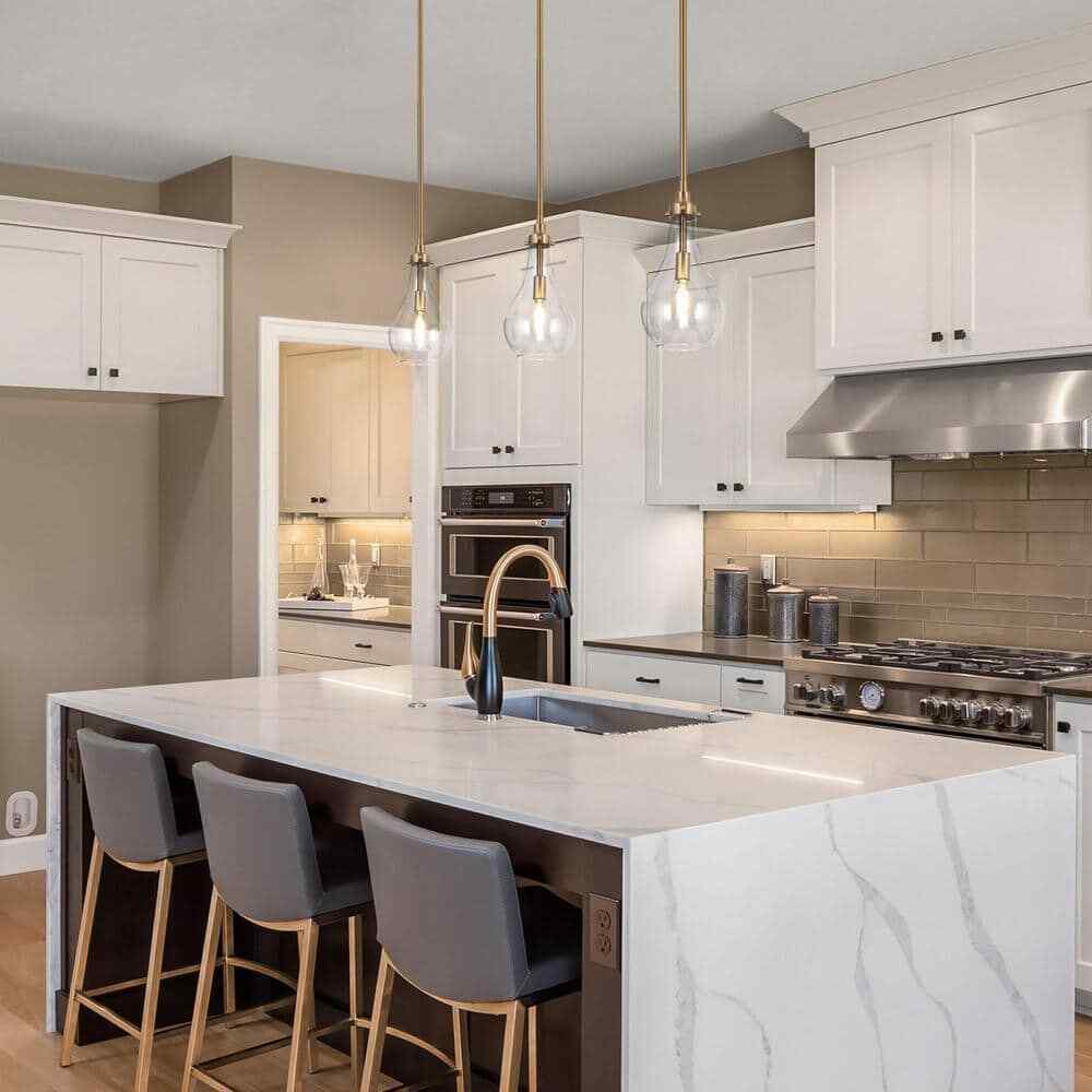 Uolfin Modern Kitchen Island Teardrop Hanging Pendant Light