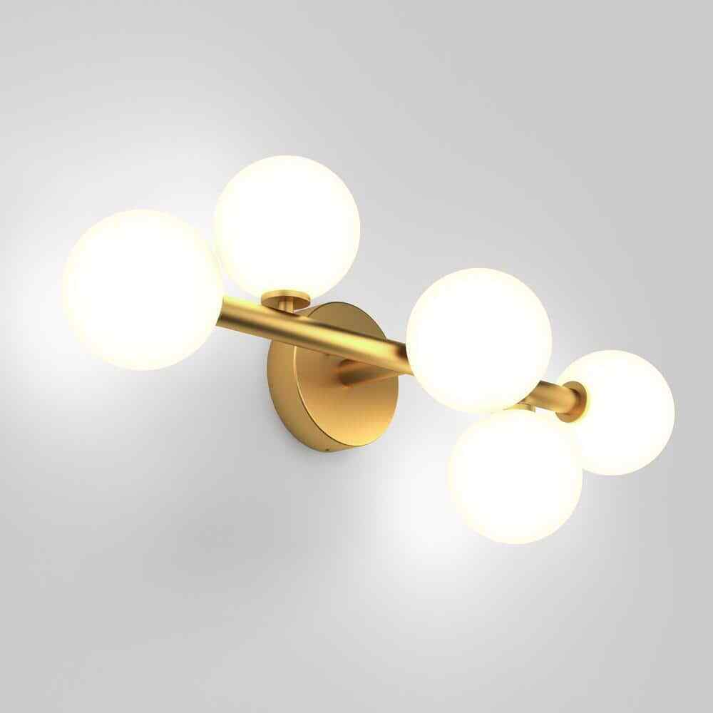 Artika Bloom Gold Modern LED Vanity Light Bar for Bathroom w/ Frosted Glass