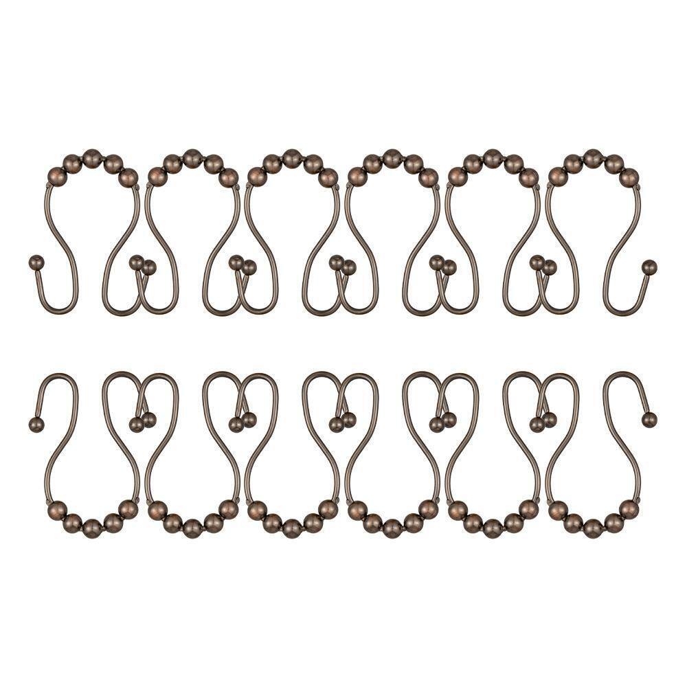 Utopia Alley Roller Ball Shower Curtain Rings Bathroom Stainless Rubbed Bronze