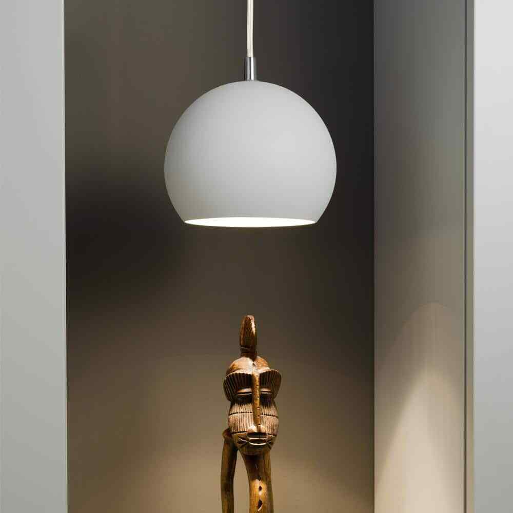 Eglo Petto 6 in. W x 59 in. H 1-Light White Mini Pendant Light with Metal Shade