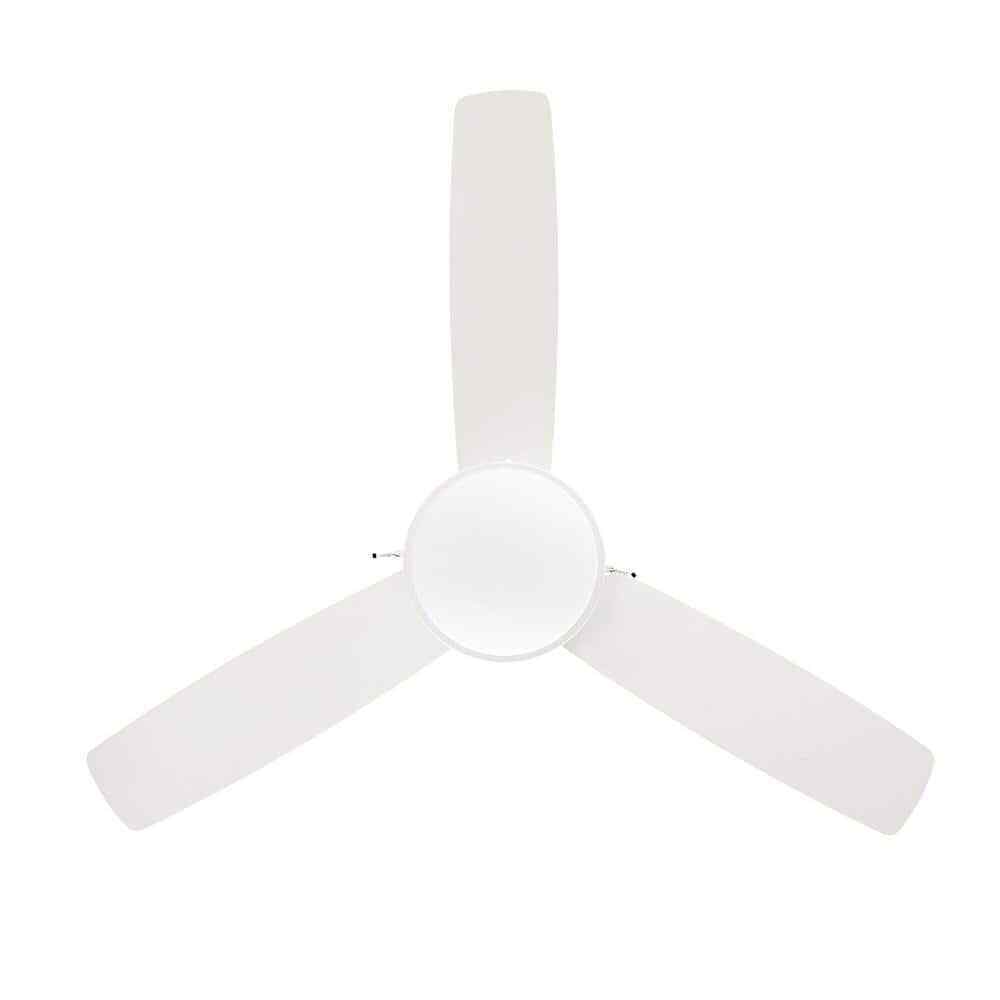 Hampton Bay Caprice 44 in. Integrated LED Indoor Matte White Ceiling Fan