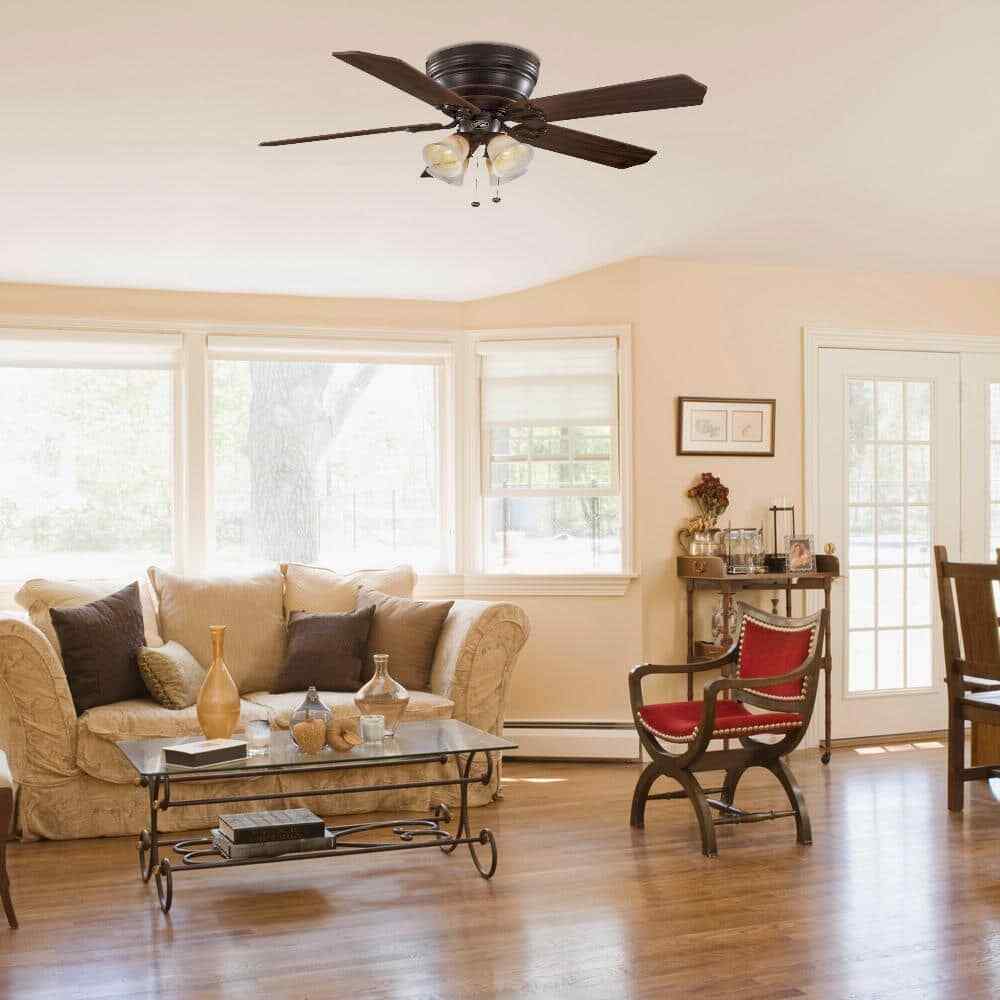Hampton Bay Carriage House 52 in. Indoor LED Iron Ceiling Fan w/ Light Kit