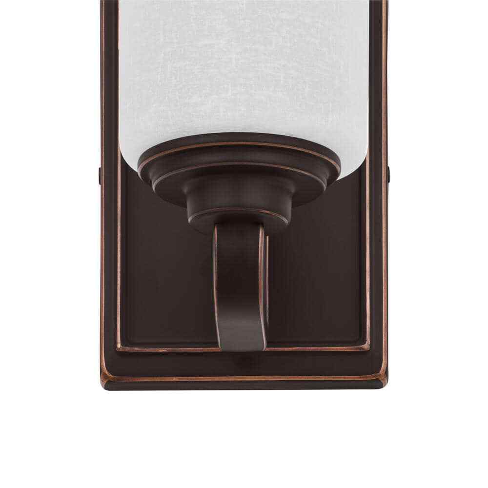 Hampton Bay Hartford Lake 7.28 in. 1-Light Oil Rubbed Bronze Indoor Wall Sconce