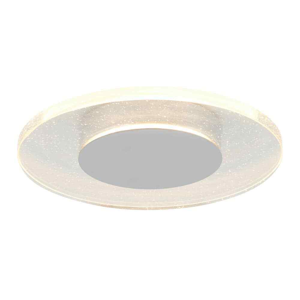 Artika Essence Disk 13 in. Chrome Modern LED Flush Mount Ceiling Light