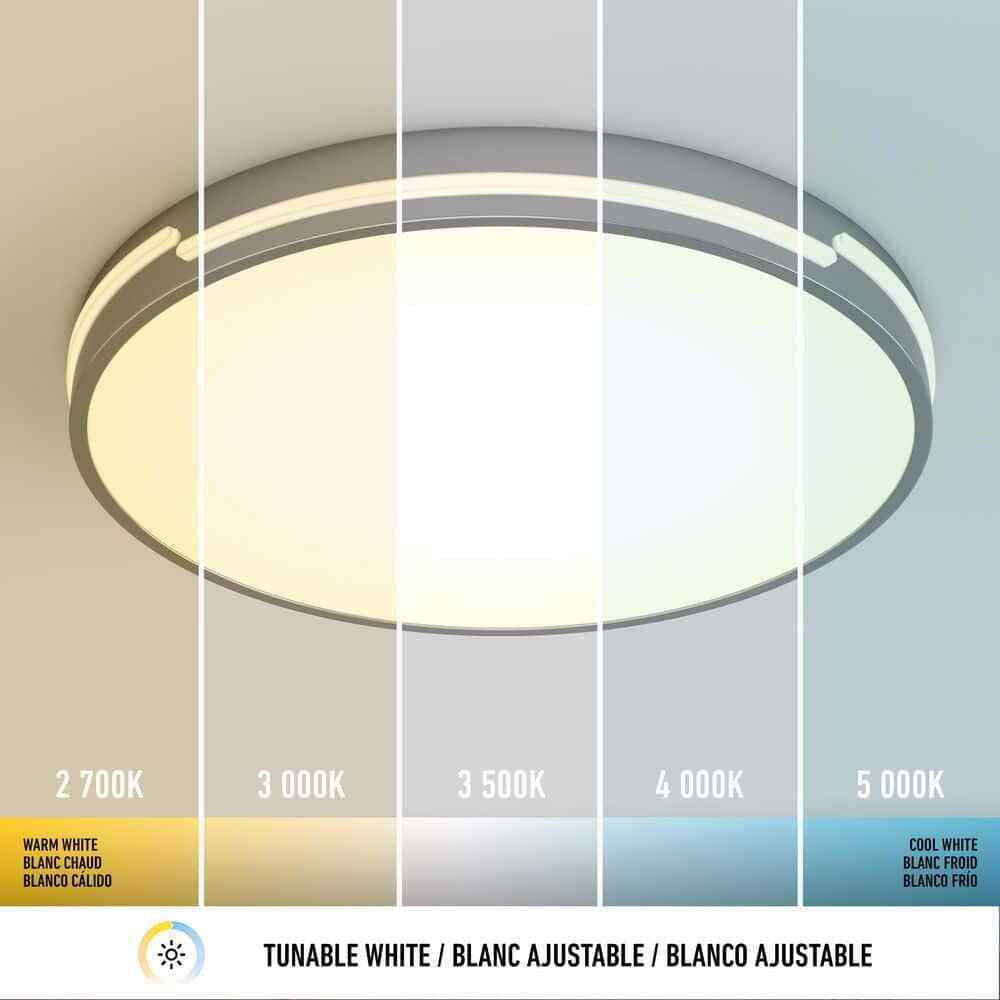 Artika Delray Modern Chrome LED 5 CCT Flush Mount Ceiling Light Fixture