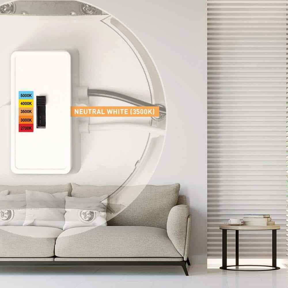 Commercial Electric 6 in. Integrated LED Retrofit White Recessed Light Trim