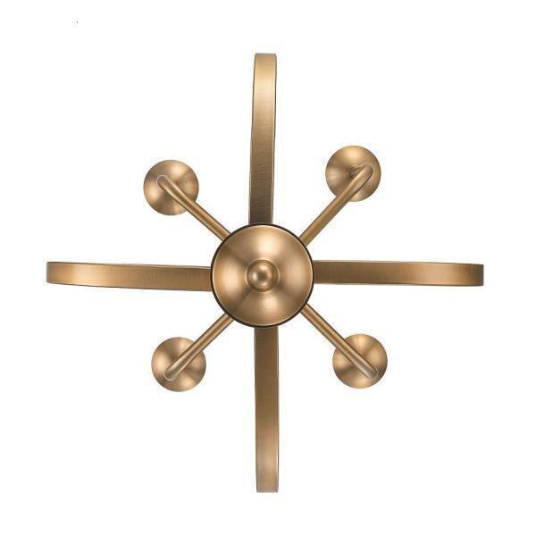 Bel Air Lighting Hillcrest 16 in. 4-Light Antique Gold Hanging Kitchen Light