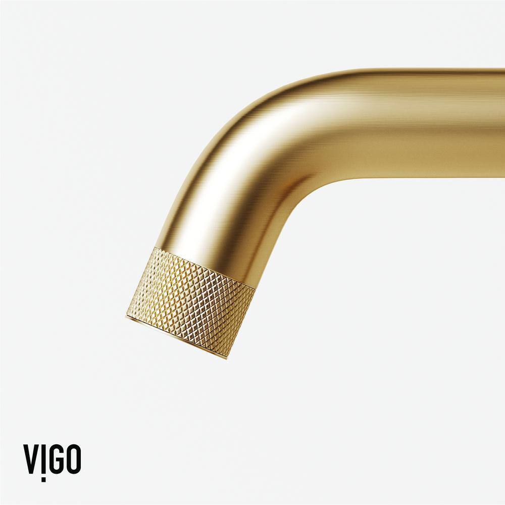 VIGO Cass Single Handle Single-Hole Bathroom Faucet in Matte Brushed Gold