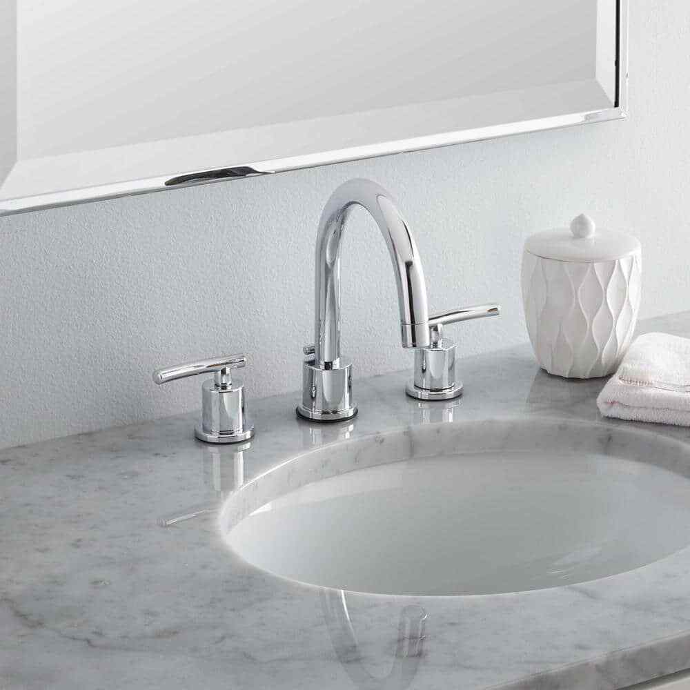 Glacier Bay Dorset 8 in. Widespread 2-Handle High-Arc Bathroom Faucet in Chrome