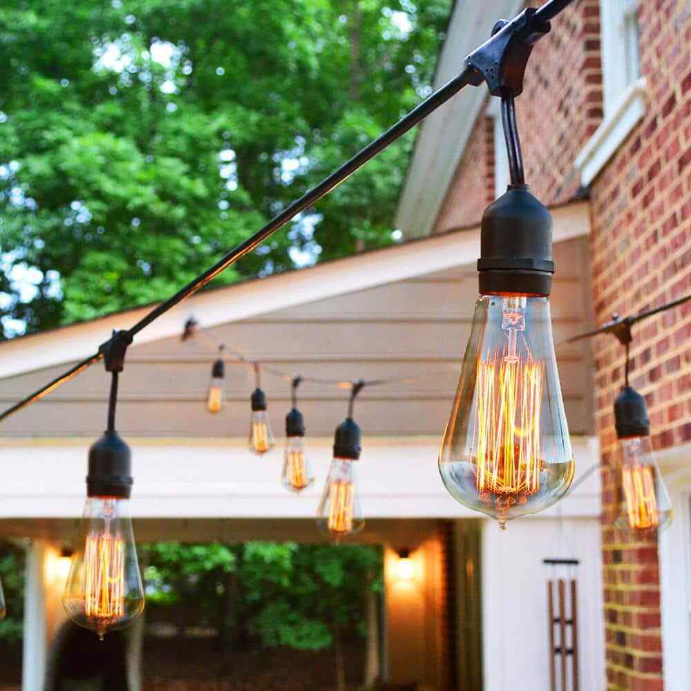Brightech Ambience Pro 15-Light 48 ft. Outdoor Plug-in Incandescent String-Light