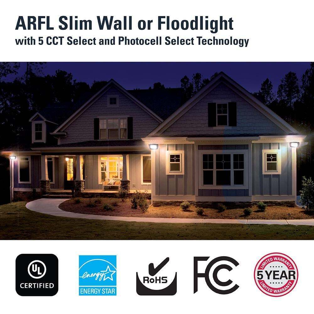HALO ARFL 45-Watt Bronze Outdoor Integrated LED Residential Floodlight