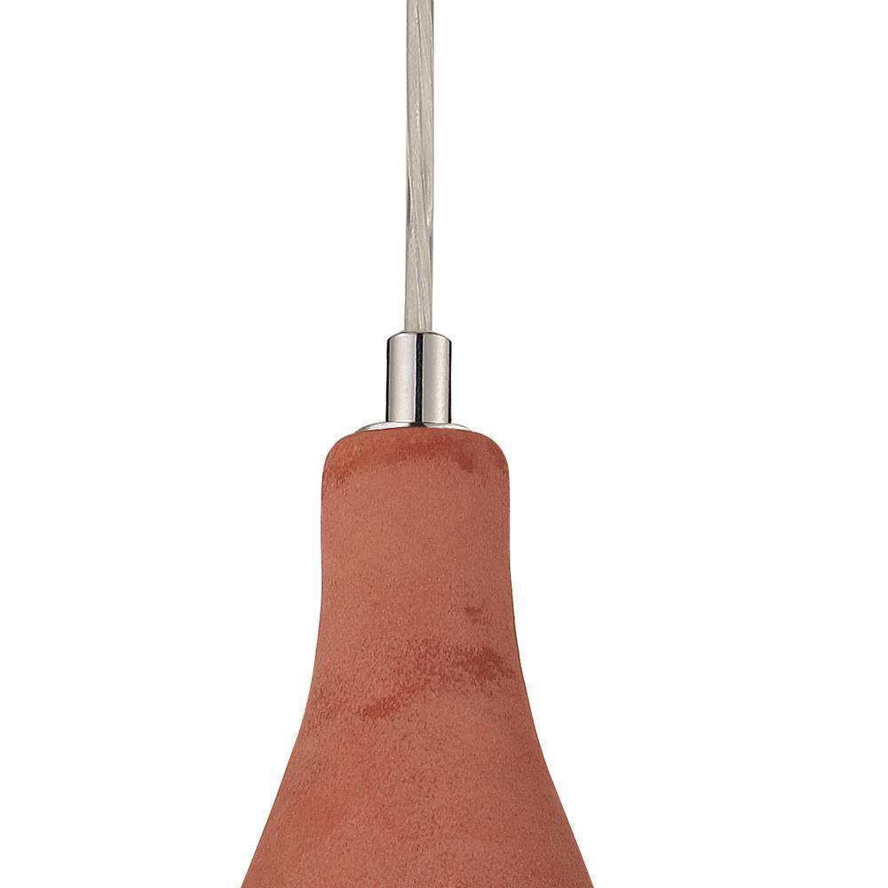 Transglobe 1-Light Rust Bohemian Mini Pendant Light with Concrete Shade