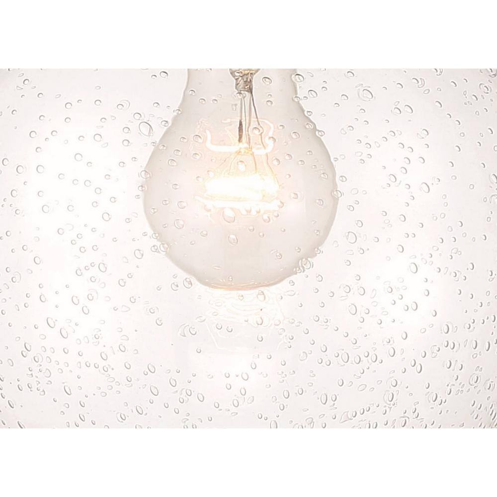 Home Decorators Collection Jill 1-Light Brushed Nickel Sconce Seeded Glass