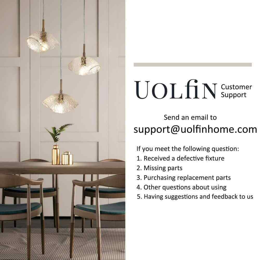 Uolfin Mid-Century Powder Room Vanity Light Bar 34.2 in. 5-Light