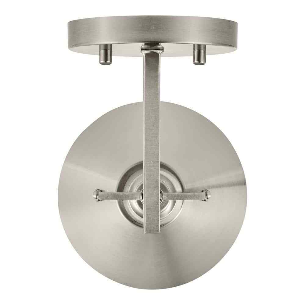 Home Decorators Insdale 1-Light Brushed Nickel Modern Bathroom Vanity Light
