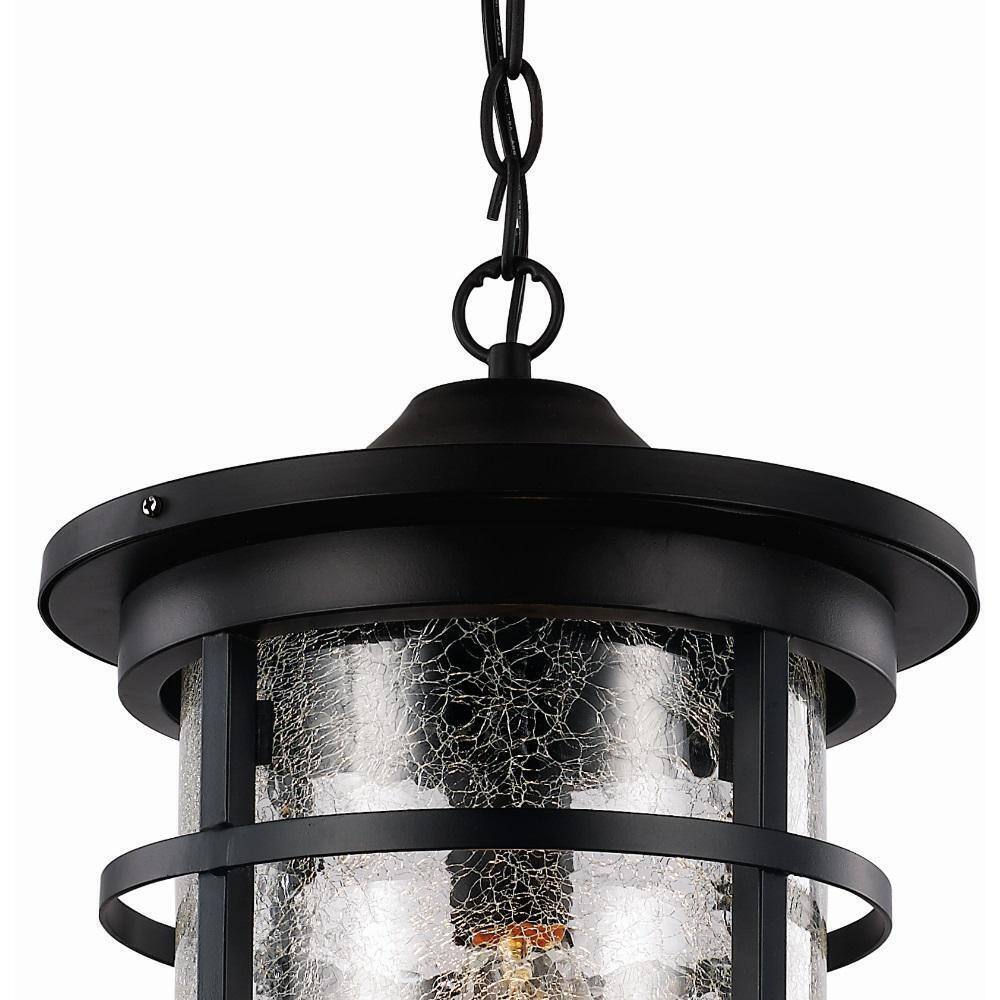 Bel Air Lighting Avalon 9 in.Black Hanging Outdoor Pendant Light Fixture