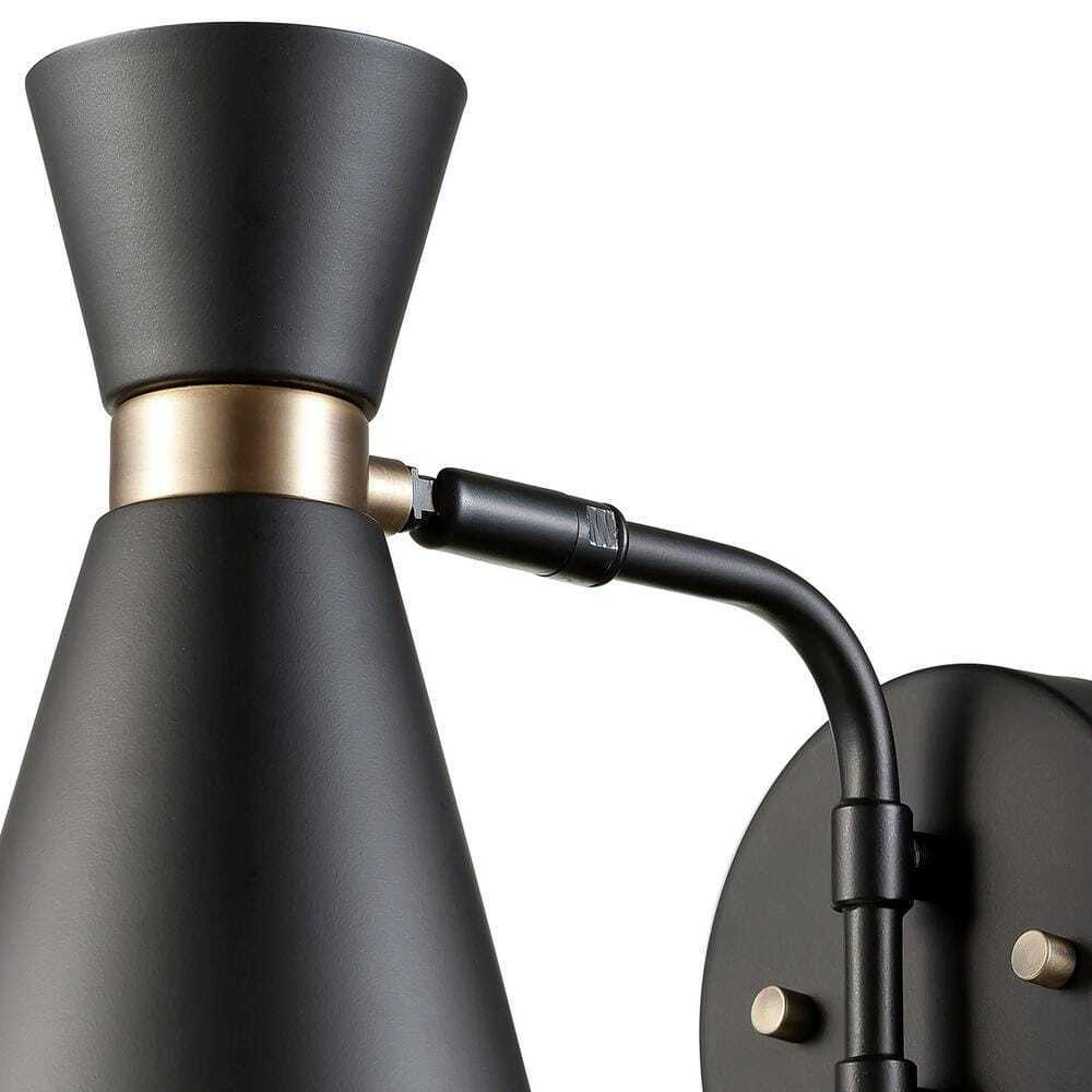 Globe Electric Belmont 1-Light Black Sconce 65855