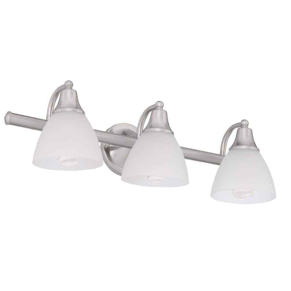 Globe Electric Estorial 3-Light Vanity w/ Frosted Glass Shades Bath Set 5-Piece