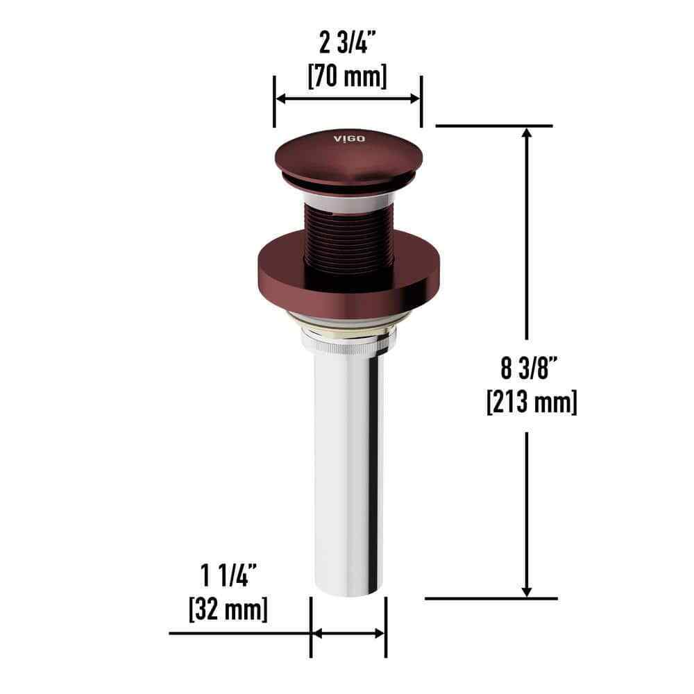 VIGO Vessel Bathroom Sink Pop-Up Drain and Mounting Ring in Oil Rubbed Bronze