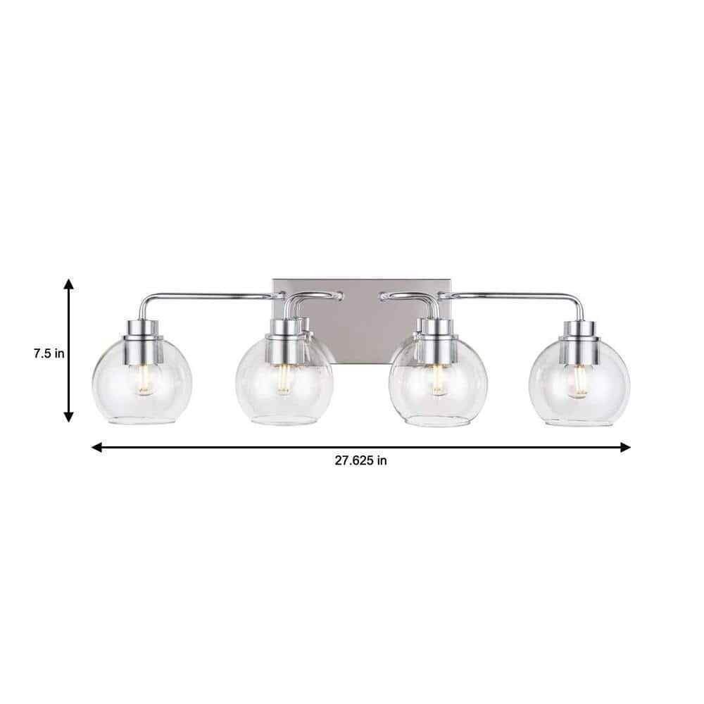 Hampton Bay Vista Heights 4 Light Polished Chrome Vanity Light HD-1862CH