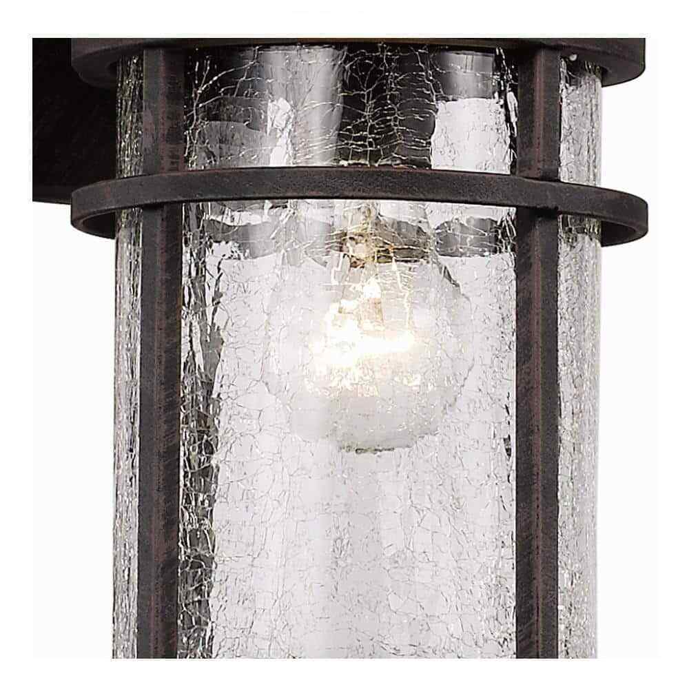 Bel Air Lighting Avalon 11 in. 1-Light Rust Outdoor Wall Light Fixture