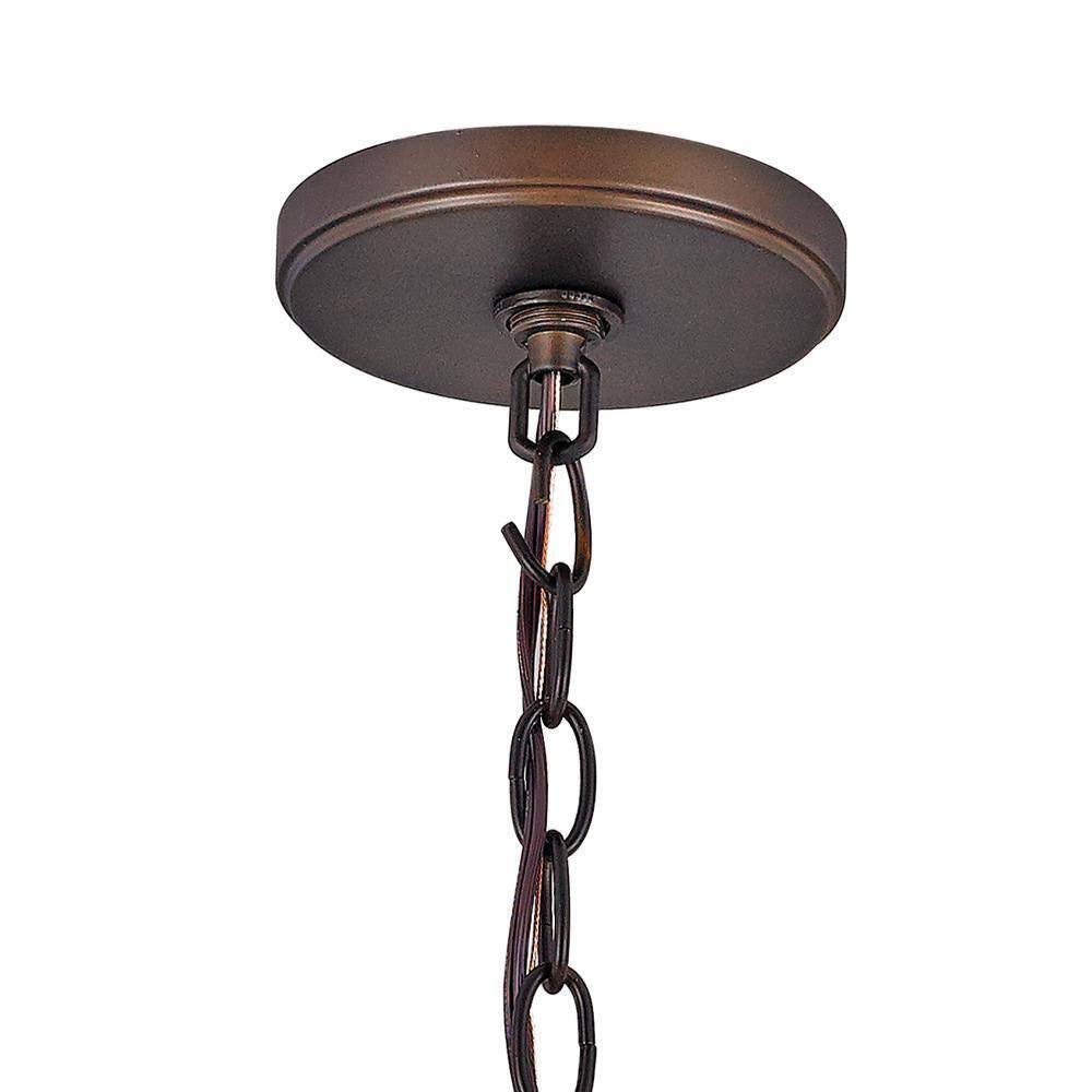 Bel Air Lighting 3-Light Rubbed Oil Bronze Pendant with Metal Shade