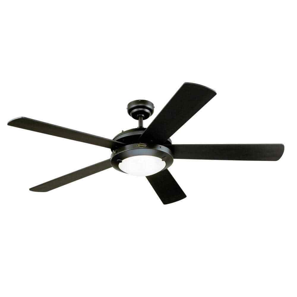Westinghouse Comet LED 52 in. LED Matte Black Ceiling Fan with Light Fixture