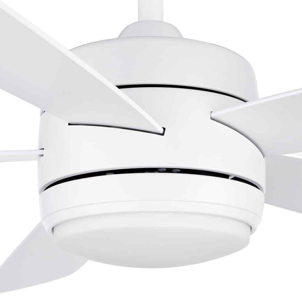Hampton Bay Averly 52 in. LED Matte White Ceiling Fan w/ Light + Remote Control