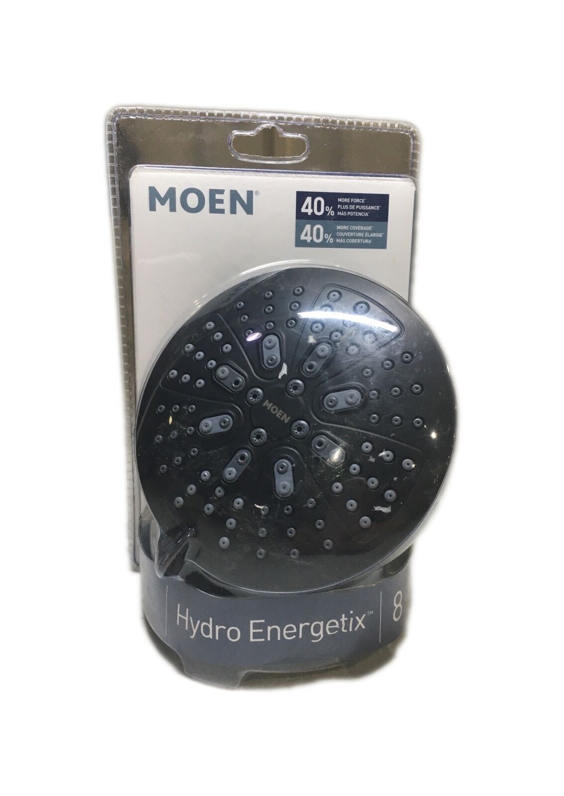 MOEN HydroEnergetix 8-Spray Patterns w/ 1.75 Wall Mount Shower Head Matte Black