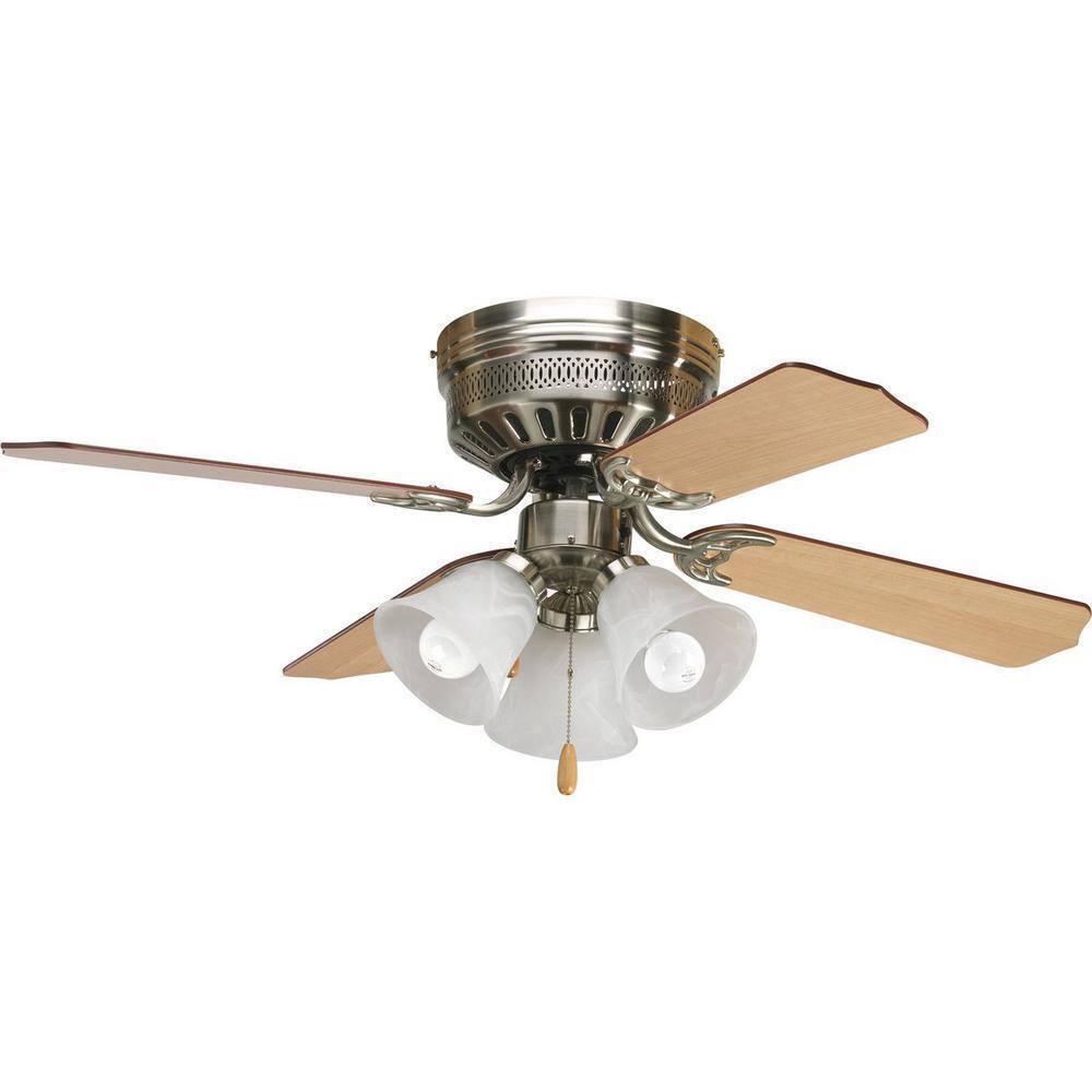 Progress Lighting AirPro Hugger 42 in. 4-Blade Indoor Brushed Nickel Ceiling Fan