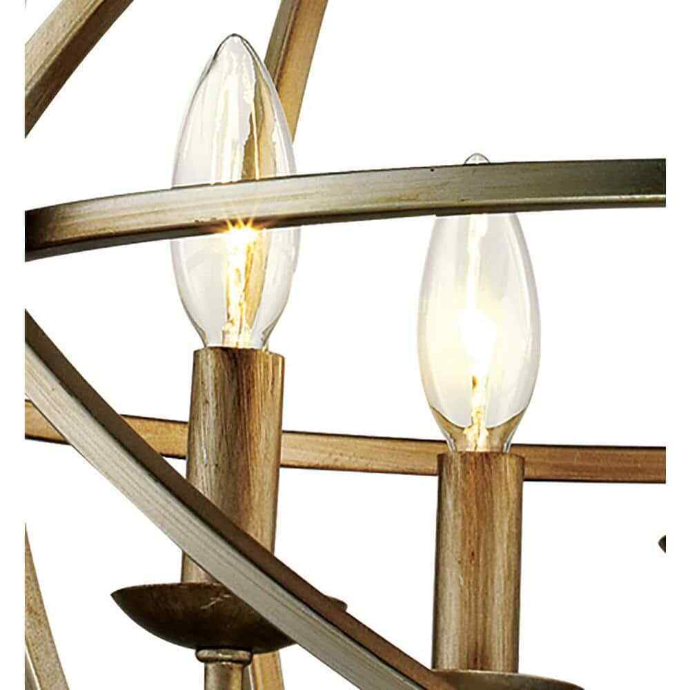 Home Decorators Collection Sarolta Sands 5-Light Antique Silver Orb Chandelier