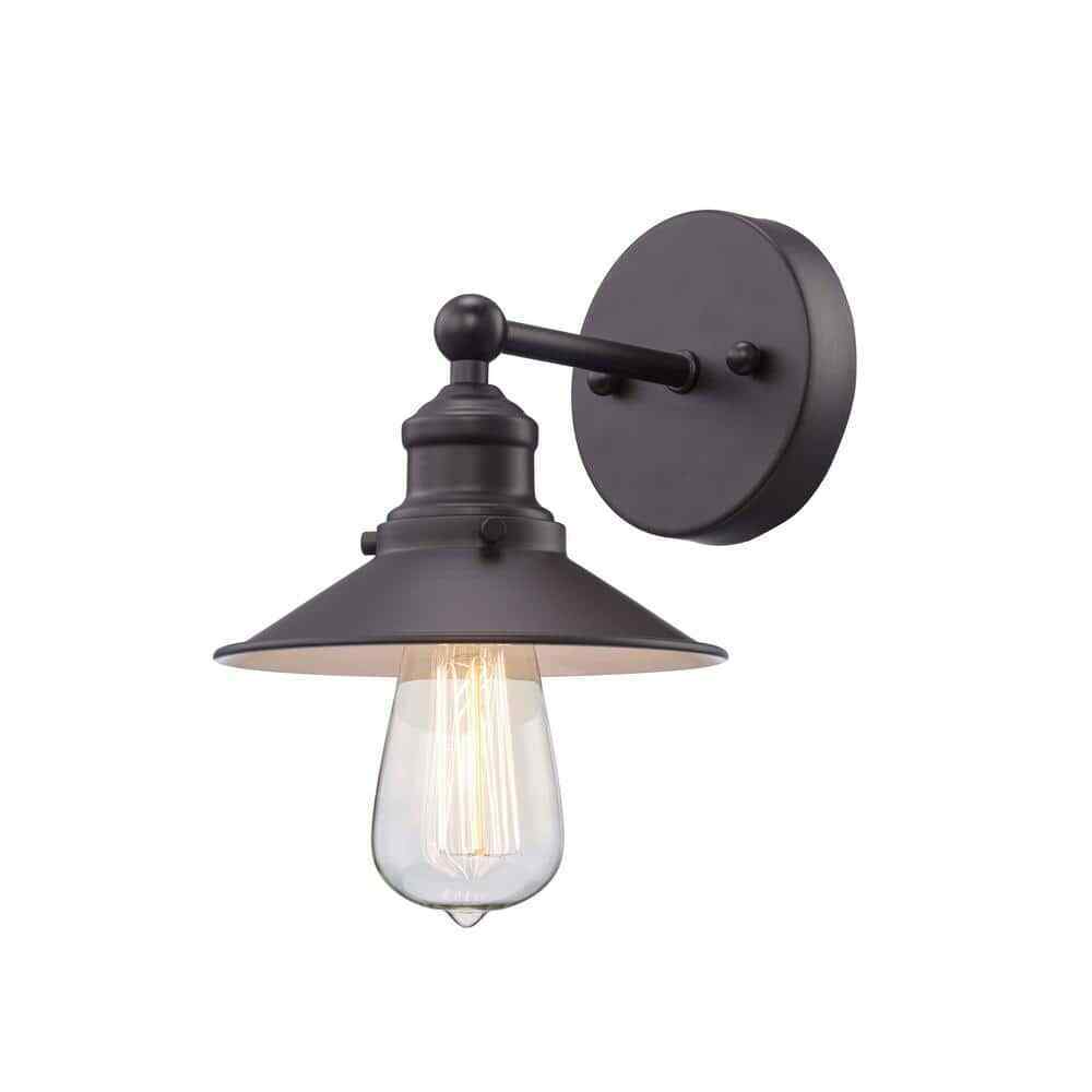 Hampton Bay Glenhurst Bronze Industrial Farmhouse Indoor Wall Sconce