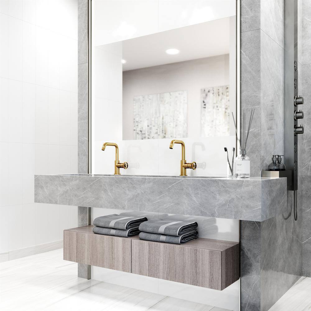 VIGO Cass Single Handle Single-Hole Bathroom Faucet in Matte Brushed Gold