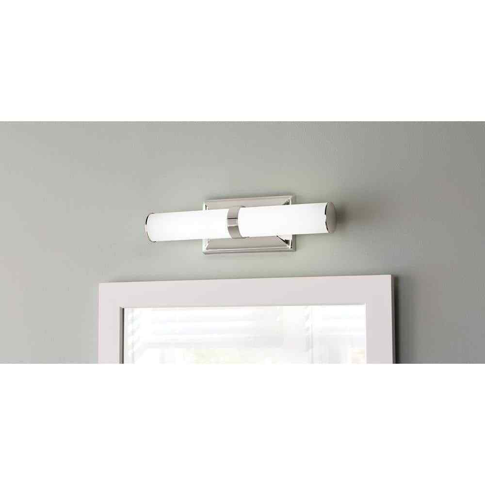 Home Decorators Rolande 60-Watt Equivalent Polished Nickel LED Vanity Light