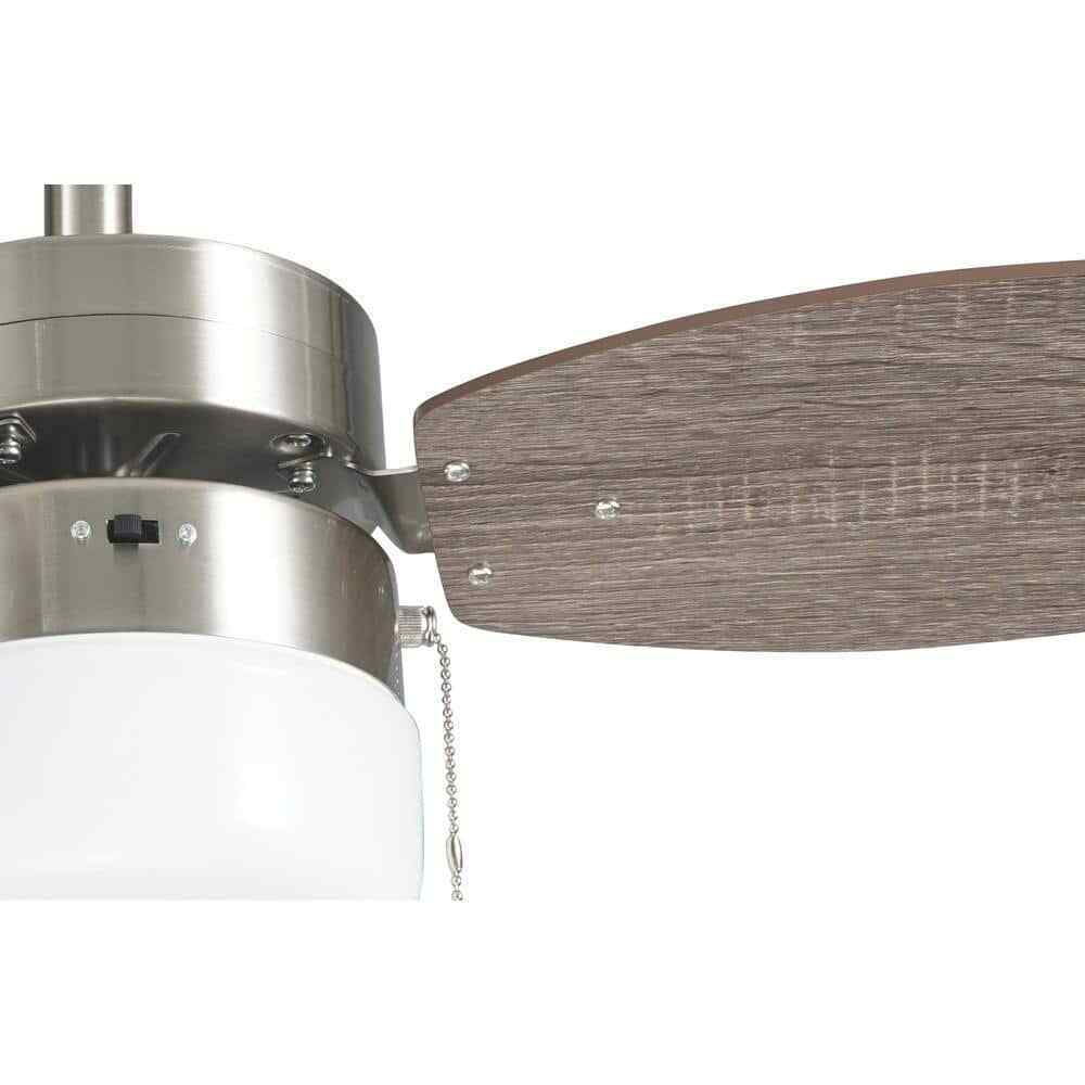 Triplicity 30 in. Indoor Brushed Nickel Ceiling Fan with Light DB30TBN-LP