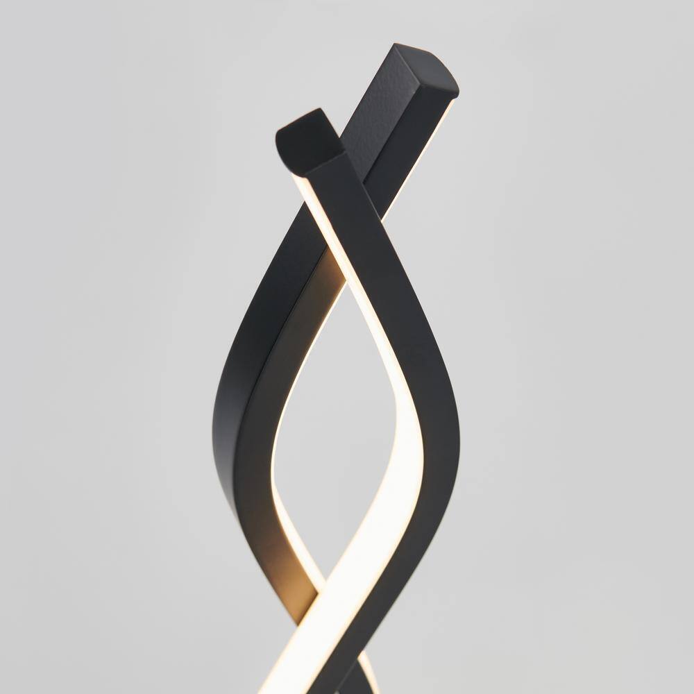 Artika Wave 18 in. Black Modern Dimmable Table Lamp for Living Room TL-WA-BL