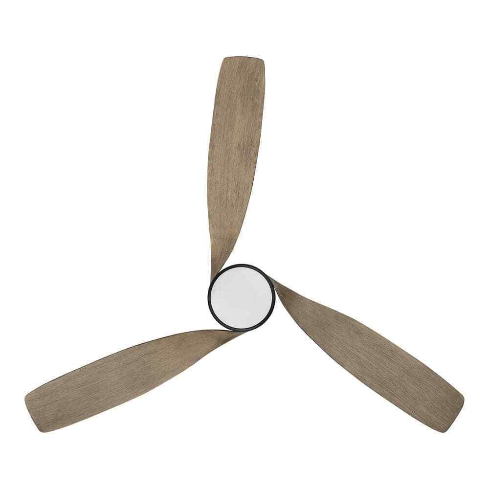 Hampton Bay Halwin 52 in. CCT LED Indoor/Outdoor Matte Black Ceiling Fan